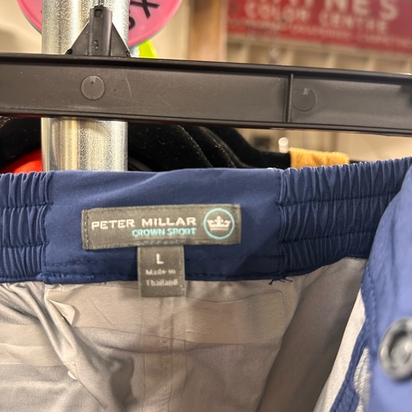 Peter Millar Navy Water Proof pull on golf pants Large - Picture 6 of 12